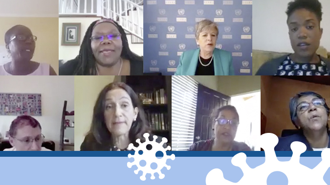 Extraordinary virtual meeting of the Community of Practice of Caribbean countries that present their Voluntary National Review to the High-Level Political Forum in 2020
