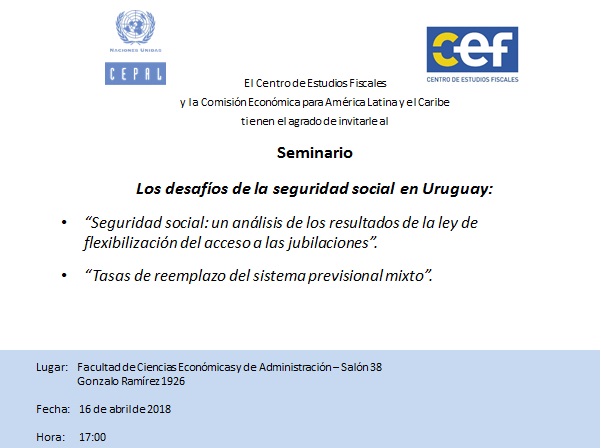 Invitación a Seminario Los desafíos de la seguridad social en Uruguay