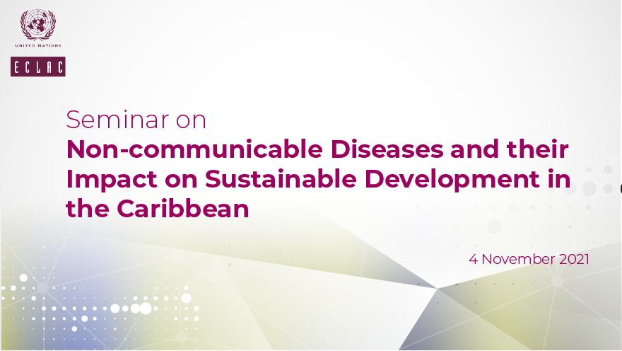 Banner for Seminar on NCDs in the Caribbean