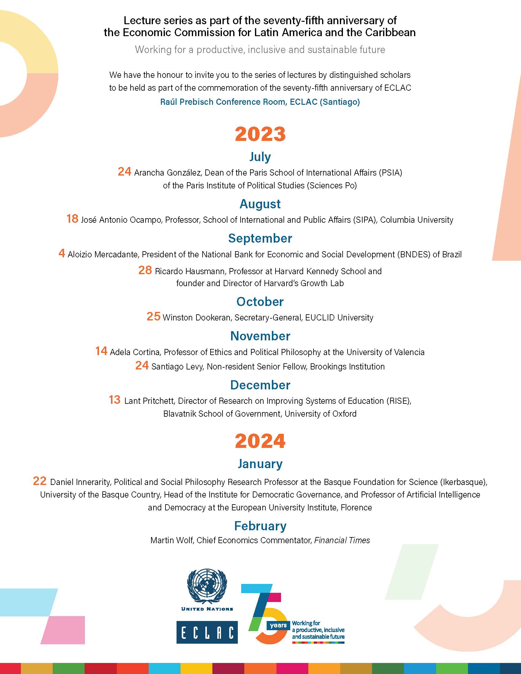 Image lecture series ECLAC 2023-2024