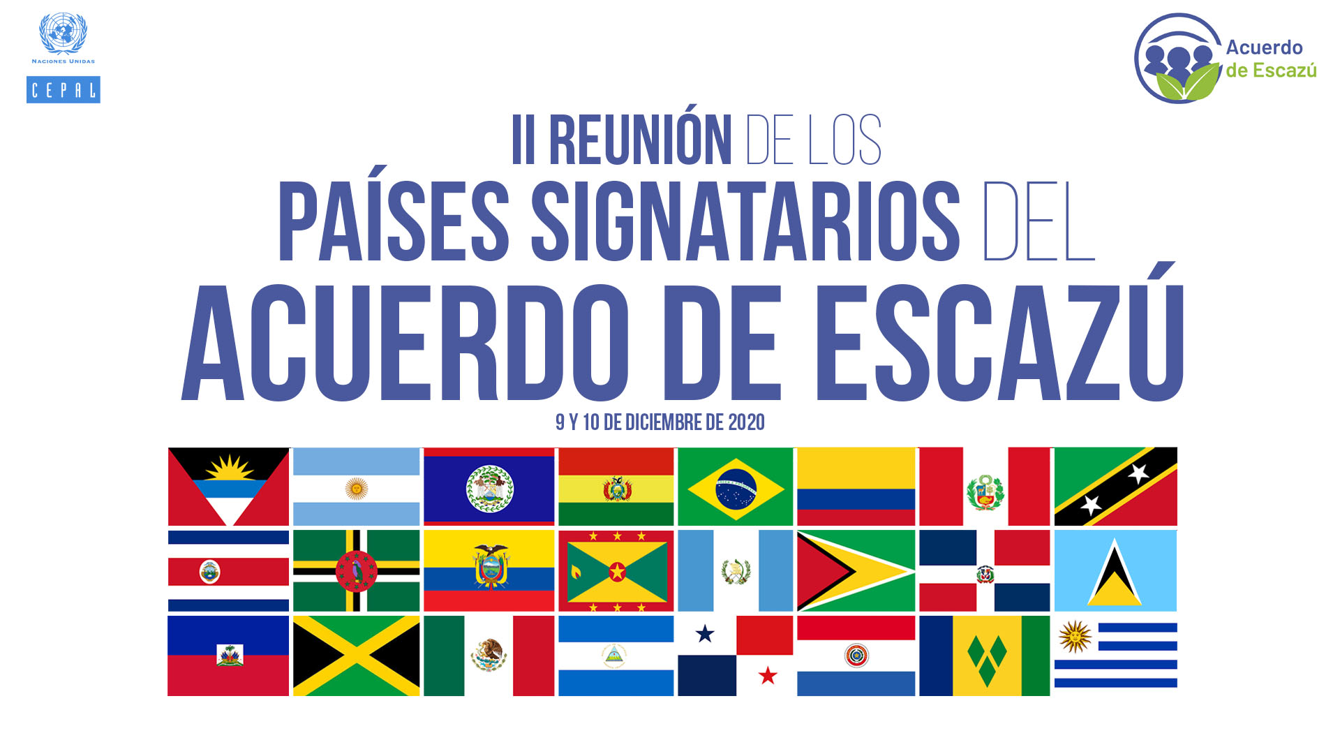 Banner anuncio segunda reunión signatarios Acuerdo de Escazú