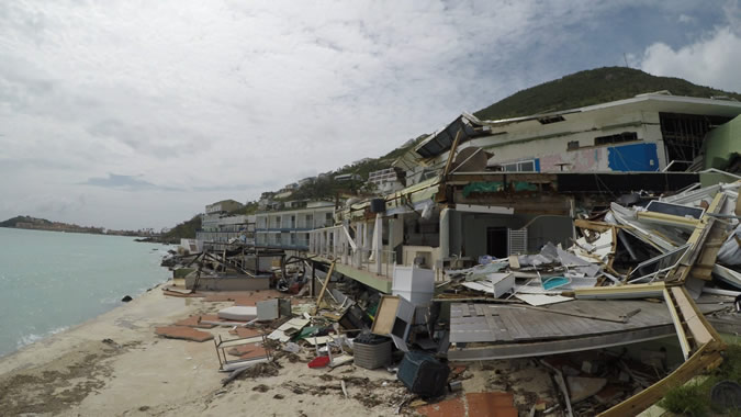 Aftermath of the Caribbean hurricanes