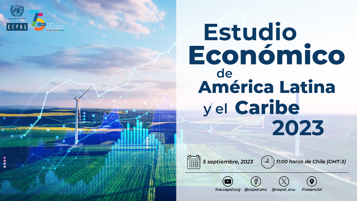 Banner Estudio Económico 2023. Imagen de gráficos con el título