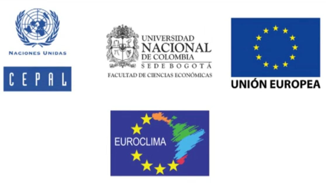 Logos Euroclima, CEPAL, Unión Europea y Universidad Nacional de Colombia