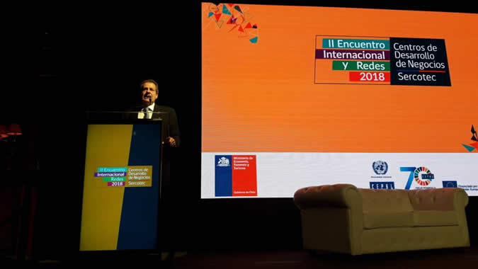 Giovanni Stumpo, Jefe de la Unidad de Inversiones y Estrategias Empresariales de la División de Desarrollo Productivo y Empresarial (DDPE) de la CEPAL, durante la inauguración del evento.