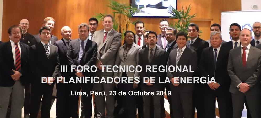  III FORO TECNICO REGIONAL DE PLANIFICADORES DE LA ENERGÍA