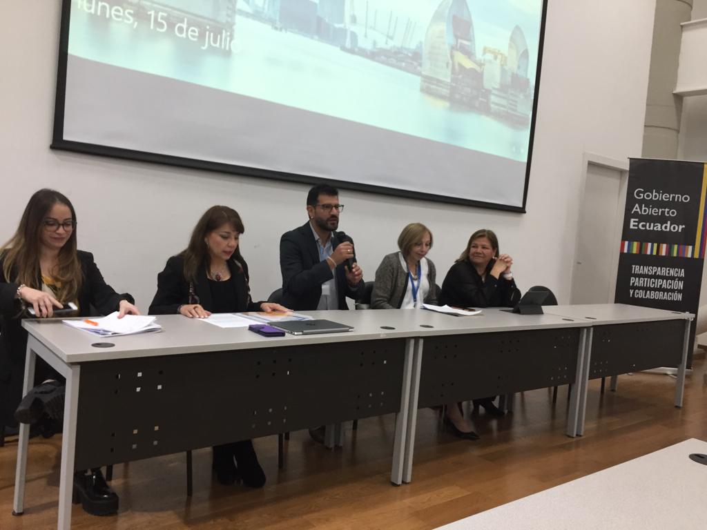 Foto inauguración curso gobierno abierto en Ecuador