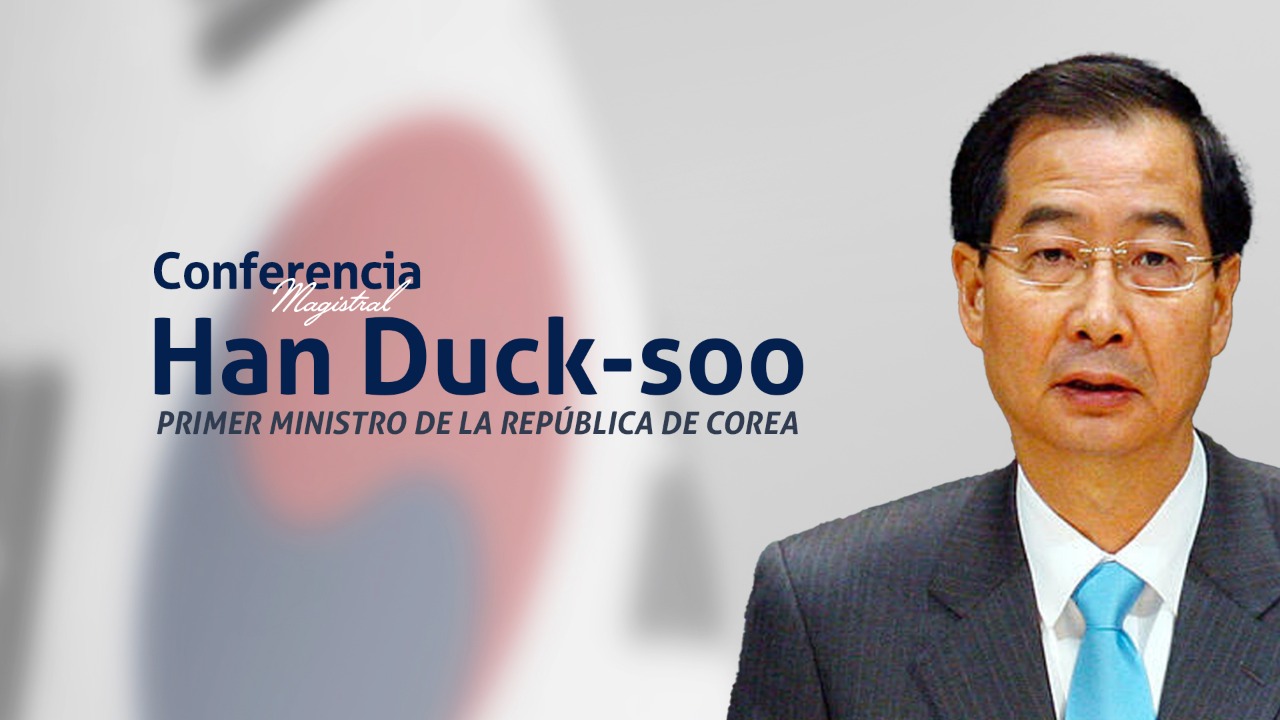 Fotografía del Primer Ministro de la República de Corea, Han Duck-soo. 