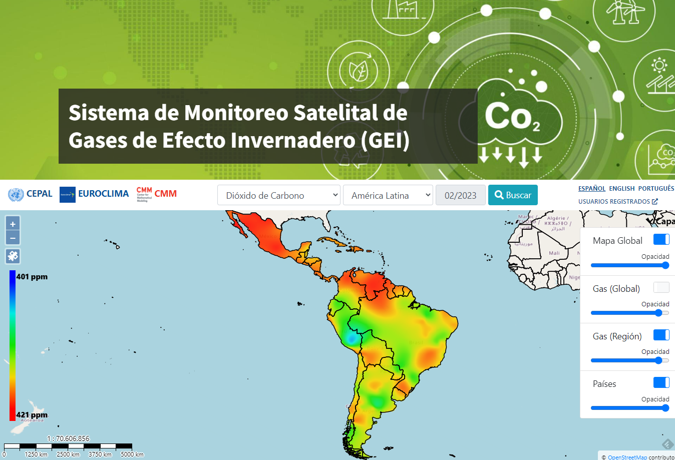 Sistema de Monitoreo Satelital de Gases de Efecto Invernadero (GEI) 