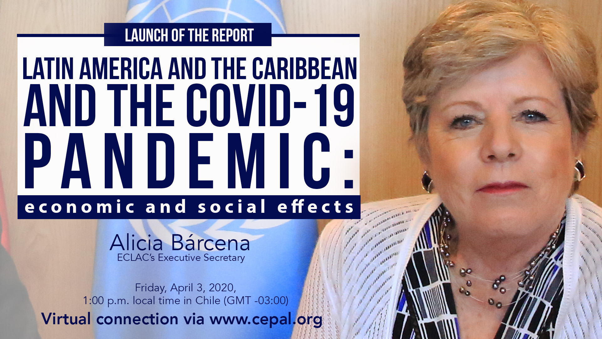 Invitation virtual press conference by Alicia Bárcena on April 3, 2020