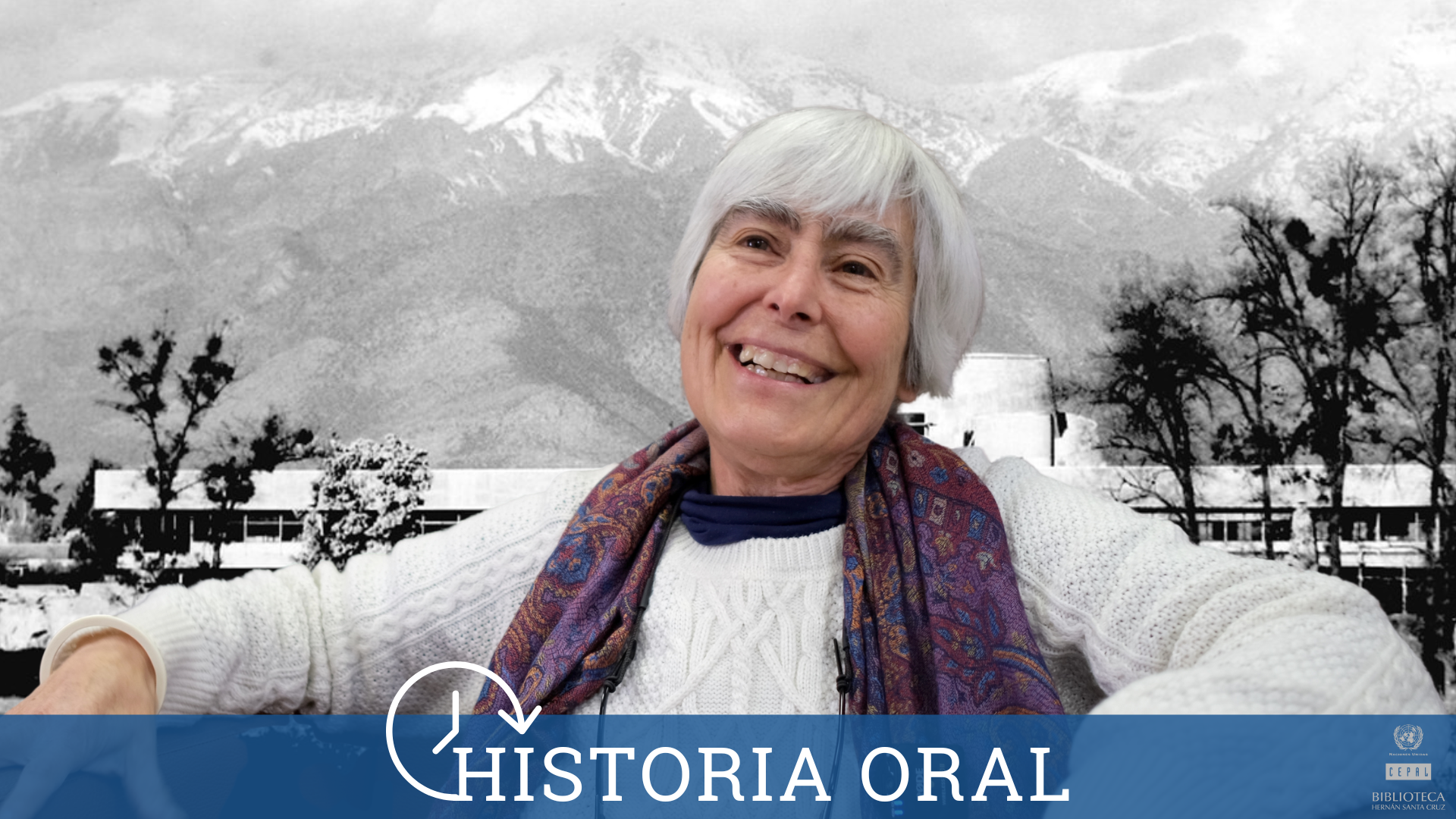 ENGLISH  Martine Dirven, featured in the Historia Oral series of the Hernán Santa Cruz Library.