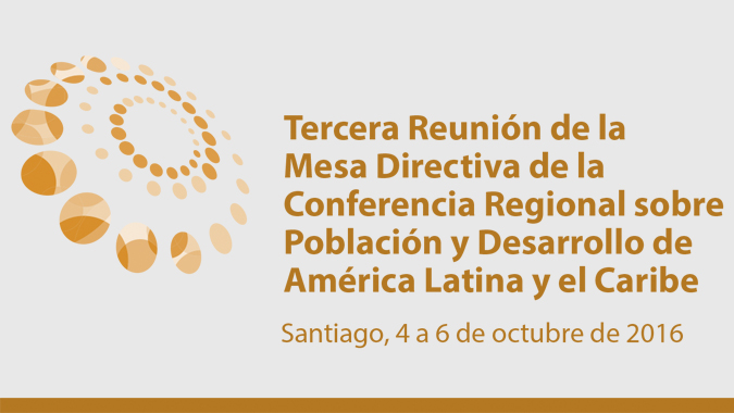 Banner de la Tercera Reunión de la Mesa Directiva de la Conferencia Regional sobre Población y Desarrollo.