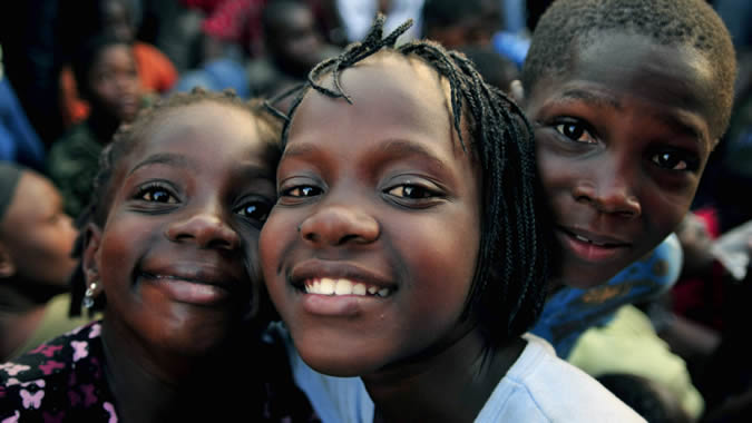foto de niños de Haití