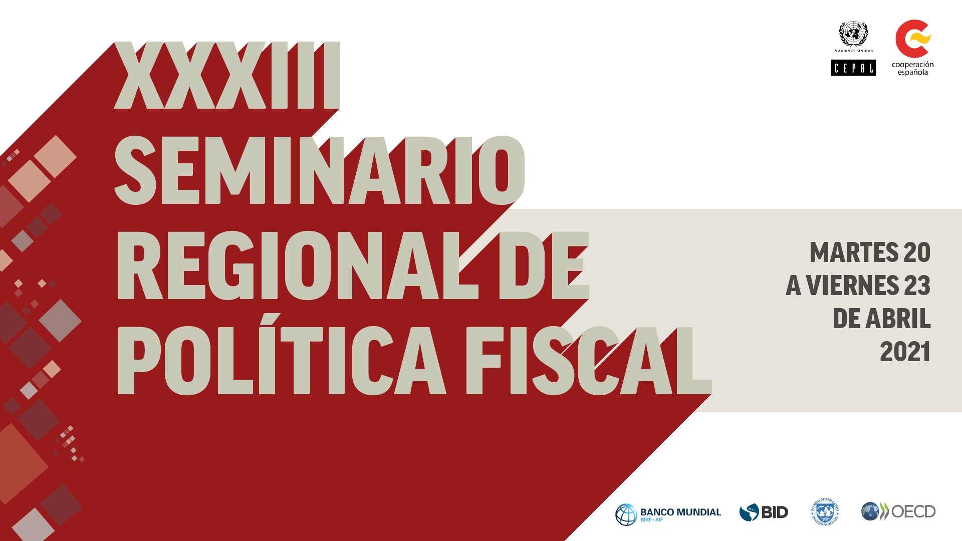 Banner XXXIII Seminario Regional de Política Fiscal