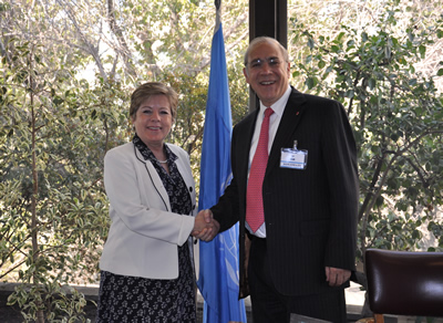 Alicia Bárcena, Secretaria Ejecutiva de la CEPAL y Ángel Gurría, Secretario General de la OCDE.