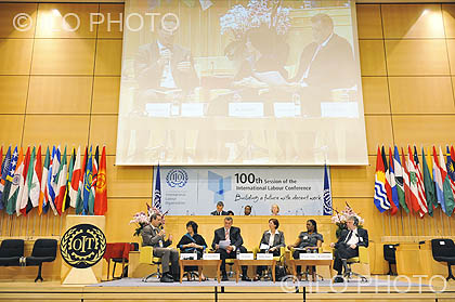 Panel de Alto Nivel de los jefes de la Comisiones Regionales de las Naciones Unidas, realizado en Ginebra en el marco de la la Sesión N° 100 de la Conferencia de la Organización Internacional del Trabajo (OIT).