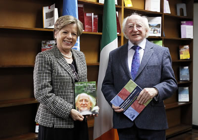 La Secretaria Ejecutiva de la CEPAL, Alicia Bárcena, recibió en la sede del organismo al Presidente de Irlanda, Michael D. Higgins.