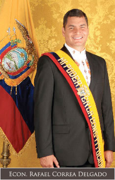 Fotografía oficial del Presidente de Ecuador.