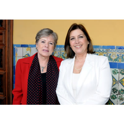 La Secretaria Ejecutiva de la CEPAL, Alicia Bárcena, junto a la Canciller de Perú, Eda Rivas, durante la reunión que sostuvieron en Lima el pasado 17 de enero.