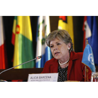 Executive Secretary of the ECLAC, Alicia Bárcena, on a file picture.