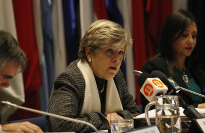 La Secretaria Ejecutiva de la CEPAL, Alicia Bárcena, encabezó la presentación del Estudio Económico de América Latina 2014.