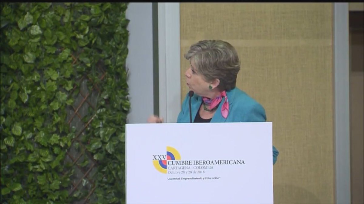 Alicia Bárcena, Secretaria Ejecutiva de la CEPAL en la XXV Cumbre Iberoamericana.