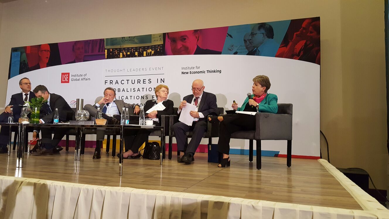 Alicia Bárcena, ECLAC Executive Secretary, during her presentation at the high-level event “Rethinking global finance – The perspectives of emerging economies”.