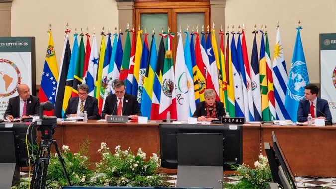 Alicia Bárcena, ECLAC's Executive Secretary, during her presentation.