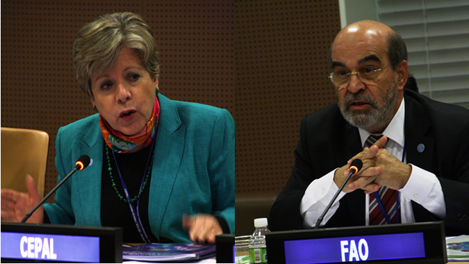 The Executive Secretary of ECLAC and FAO’s Director-General.