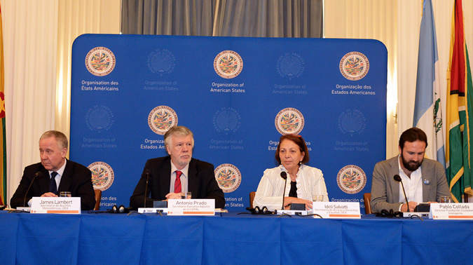Participantes en mesa redonda de la OEA.
