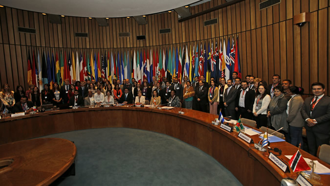 Delegados participantes en la quinta reunión del comité de negociación del acuerdo regional sobre el Principio 10 en América Latina y el Caribe.
