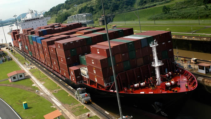 Photo of a container ship