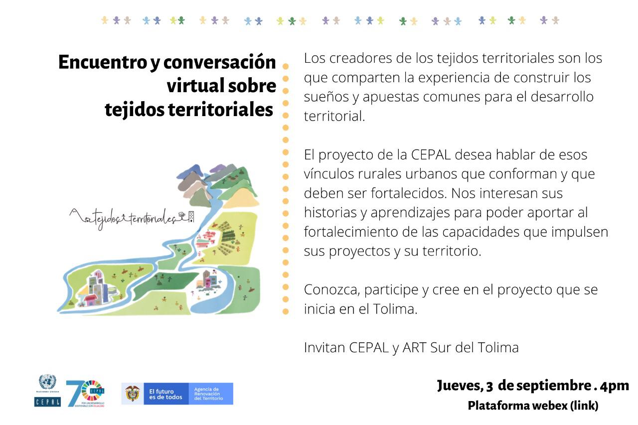 Encuentro y conversación virtual sobre Tejidos Territoriales