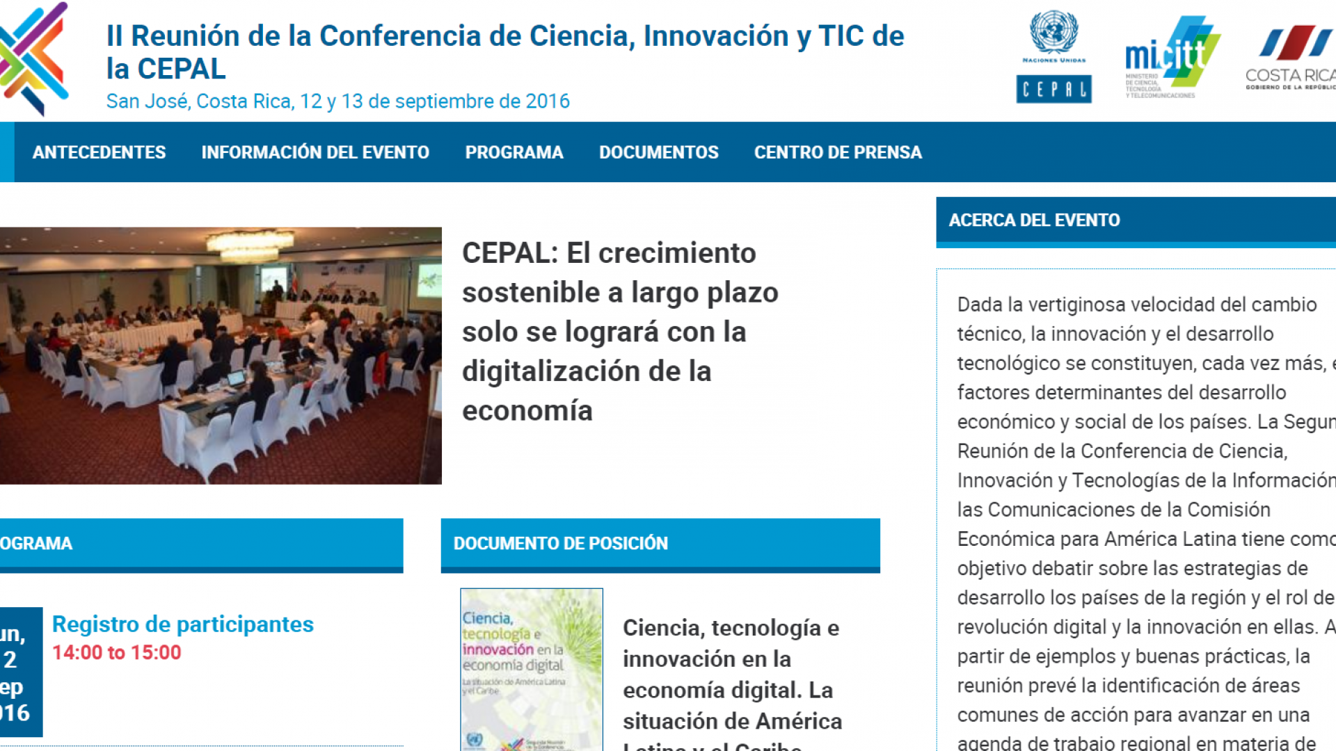 II Reunión de la Conferencia de Ciencia, Innovación y TIC de la CEPAL