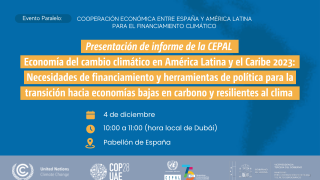 Economía del cambio climático en América Latina y el Caribe 2023:  Necesidades de financiamiento y herramientas de política para la transición hacia economías bajas en carbono y resilientes al clima