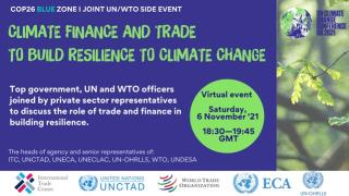 CLIMATE FINANCE AND TRADE TO BUILD RESILIENCE TO CLIMATE CHANGE
