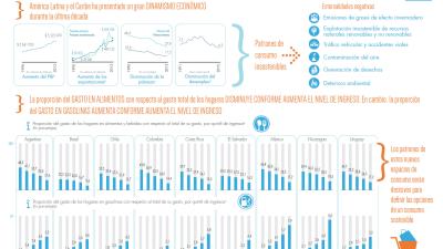 Infografía sobre patrones de consumo no sostenibles en el cambio climático