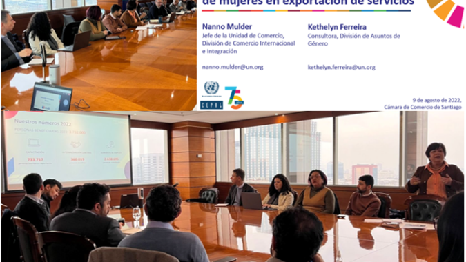 CEPAL participa en el Comité Técnico Público-Privado de Exportación de Servicios de Chile para avanzar en el análisis sobre la inserción de las mujeres en la exportación de servicios basados en conocimiento