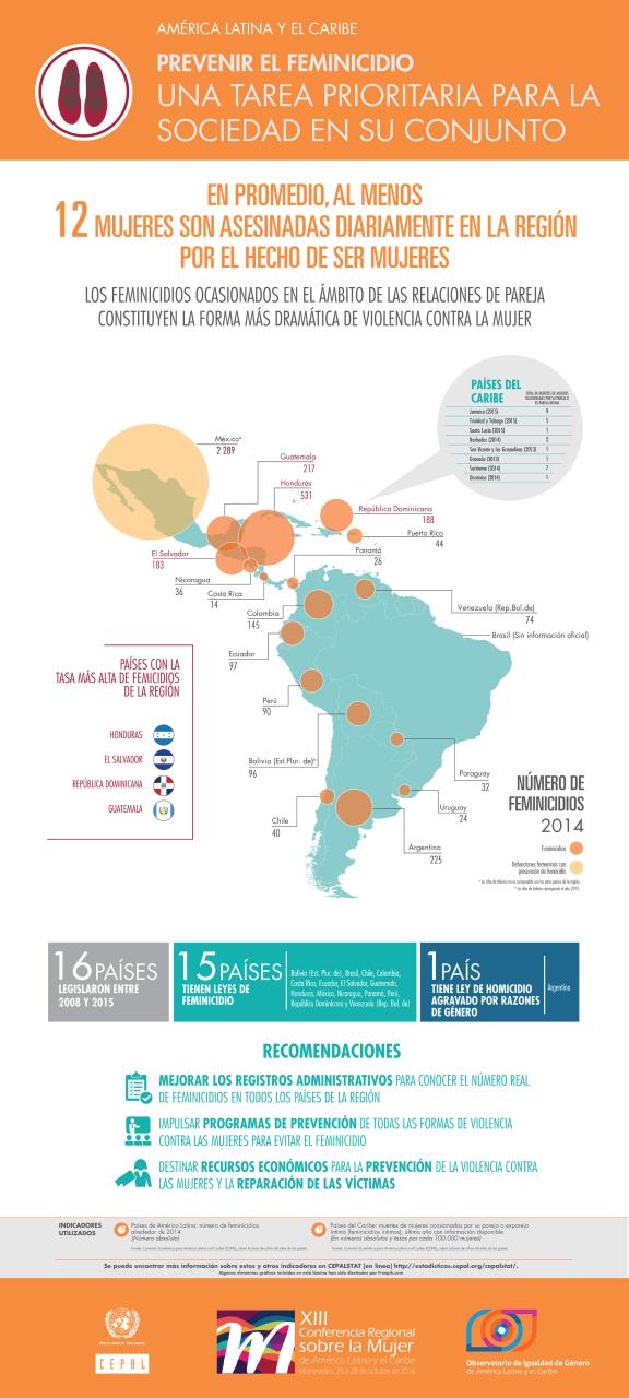 Infografía sobre cifras de feminicidio.