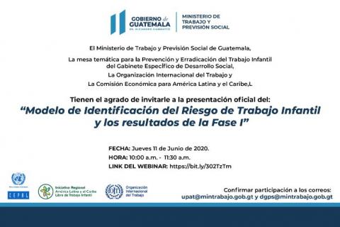 Guatemala Webinar presentación Modelo de identificación del Riesgo de Trabajo Infantil