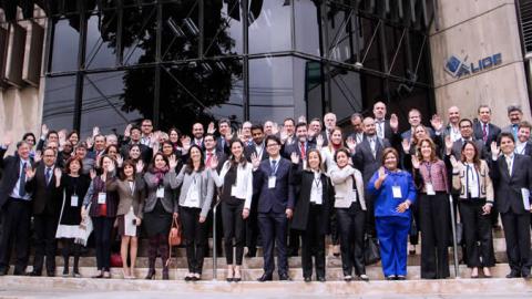 Participants in the ECLAC-ALIDE seminar held in Lima, Peru