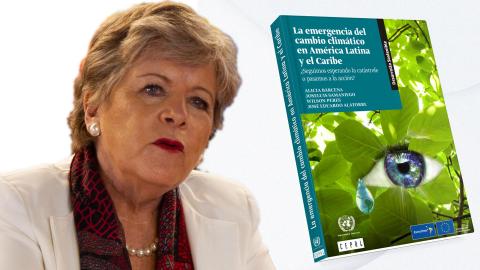 Image of Alicia Bárcena, ECLAC Executive Secretary and the cover of the document.