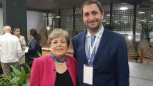 Alicia Bárcena, Secretaria Ejecutiva de la CEPAL, junto a Fernando Álvarez de Celis, del Ministerio del Interior, Obras Públicas y Vivienda de Argentina 