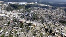 Imagen aérea de asentamientos de viviendas en Brasil.