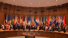 Group photo of the lawyers attending the course of International Law at ECLAC