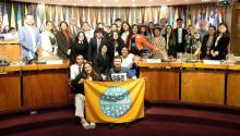 Foto grupal en el cierre de Concausa 2022, realizado en la sede de la CEPAL