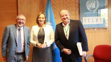 From left to right: Mario Cimoli, ECLAC’s Deputy Executive Secretary; Senator Carolina Goic, President of the Chilean Senate Labor Committee; and Nicolás Monckeberg, Chile’s Minister of Labor and Social Security.