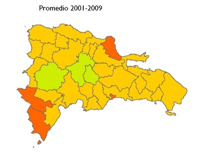 Datos y Estadísticas Cambio Climático - Promedio 2001-2009