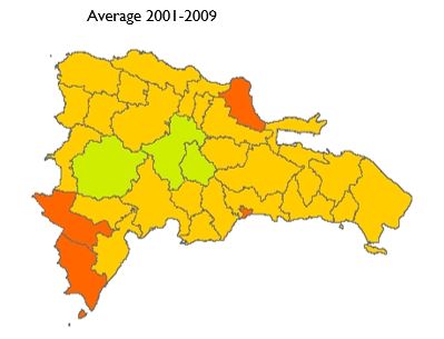 Datos y Estadísticas Cambio Climático - Average 2001-2009